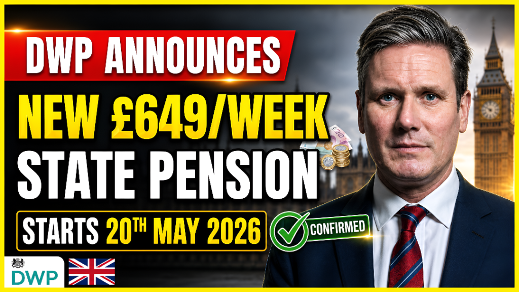 DWP Announces £649/week State Pension